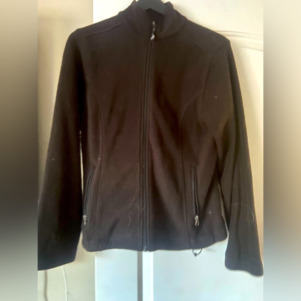 Charles River fleece zip up. Black. Womens small